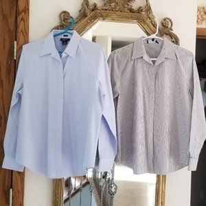 Set of 2 Jones New York Cotton Shirts M - New